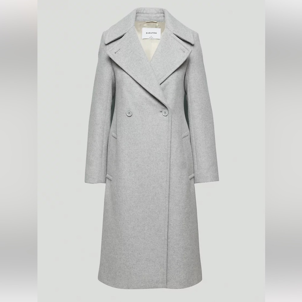 Aritizia babaton Benton wool coat jacket small gray peacoat